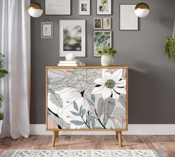 Комод "Berber" пять ящиков 50 принт арт BB36-Print_50