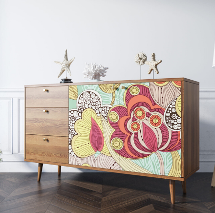 Комод "Berber" с двумя дверками и ящиками 6 принт