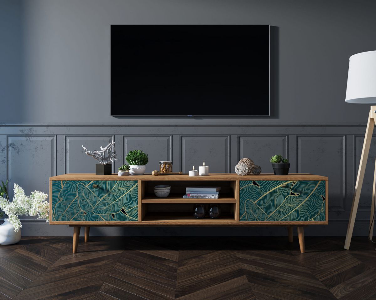 Комод "Berber" с нишей низкий под TV арт BB49-Print_41