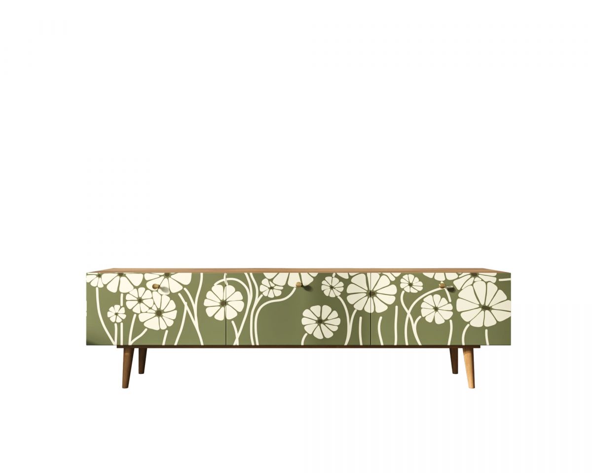 Комод "Berber" с ящиками низкий под TV арт BB19-Print_53