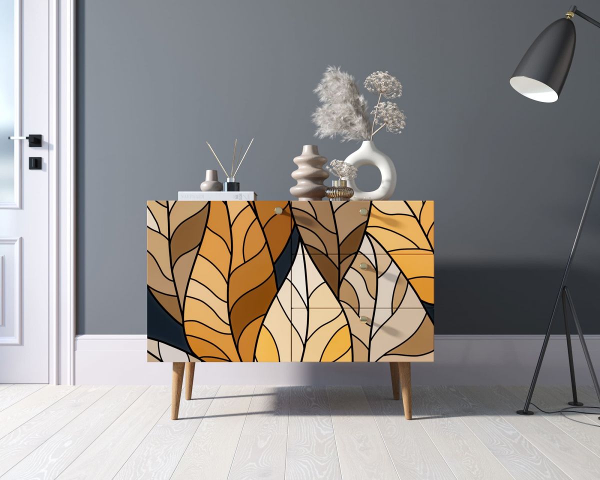 Комод "Berber" три ящика и дверка 08 принт арт BB34-Print_08