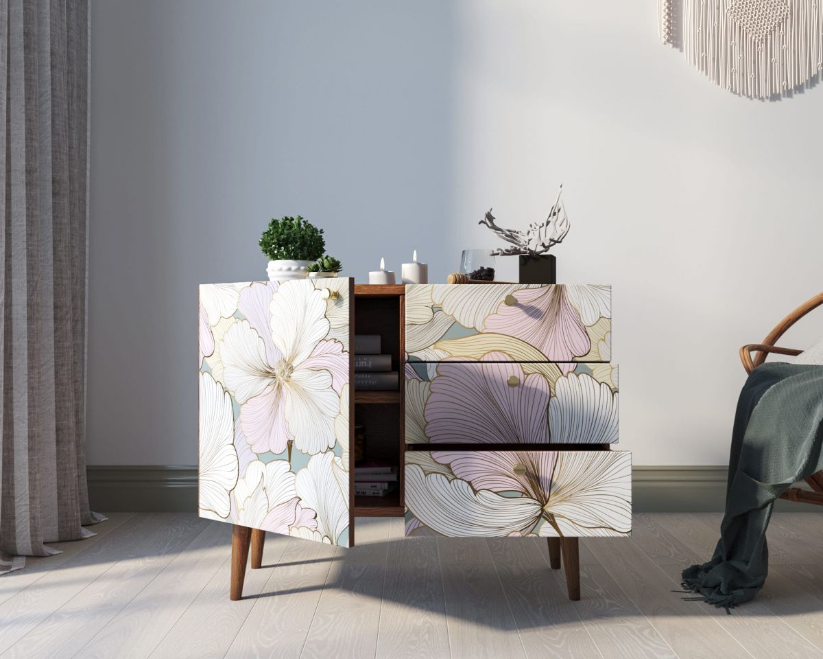 Комод "Berber" три ящика и дверка 31 принт