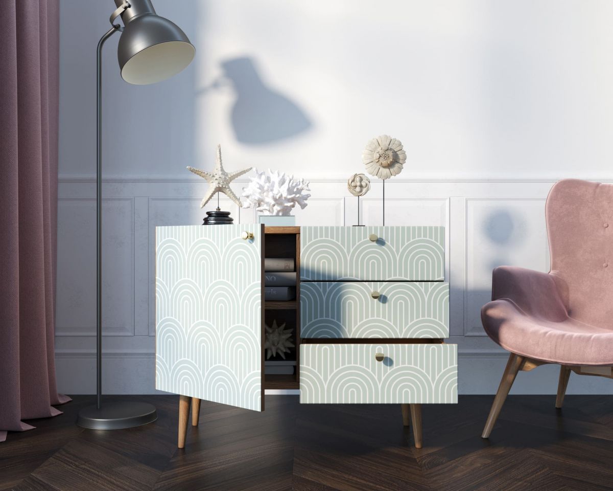 Комод "Berber" три ящика и дверка 34 принт