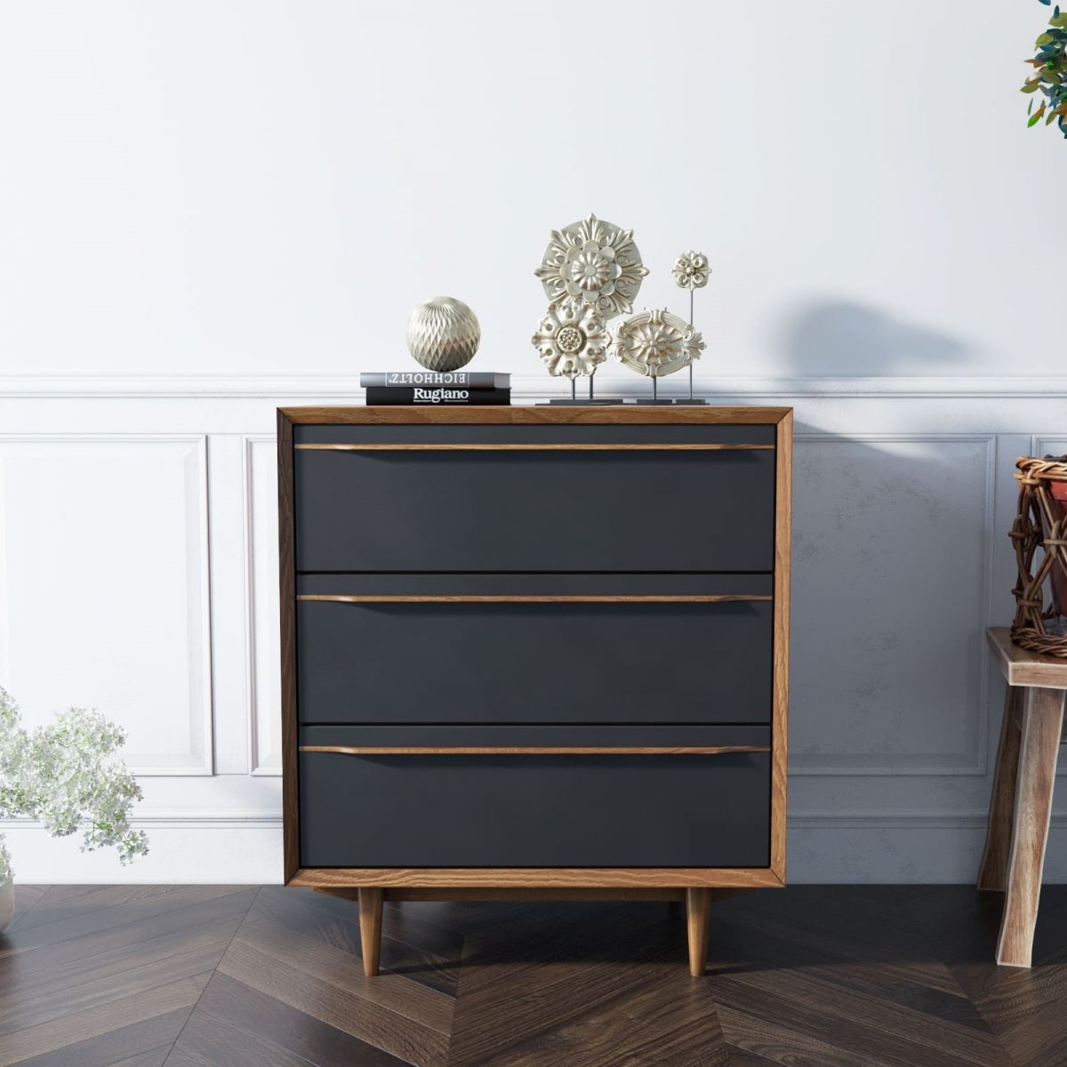 Комод "Bruni Black" на три ящика