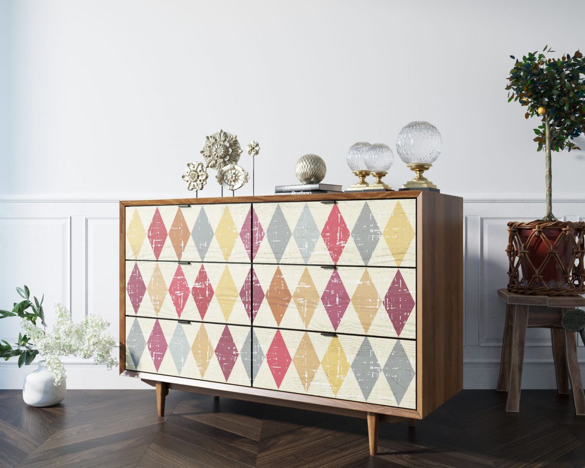 Комод "Bruni print" с шестью ящиками