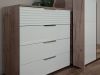 Комод «Джулия» 4ящ, Крафт серый-белый глянец - 4