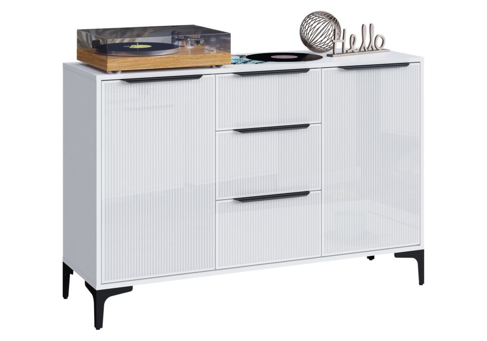 Комод Иадама белый - белый глянец