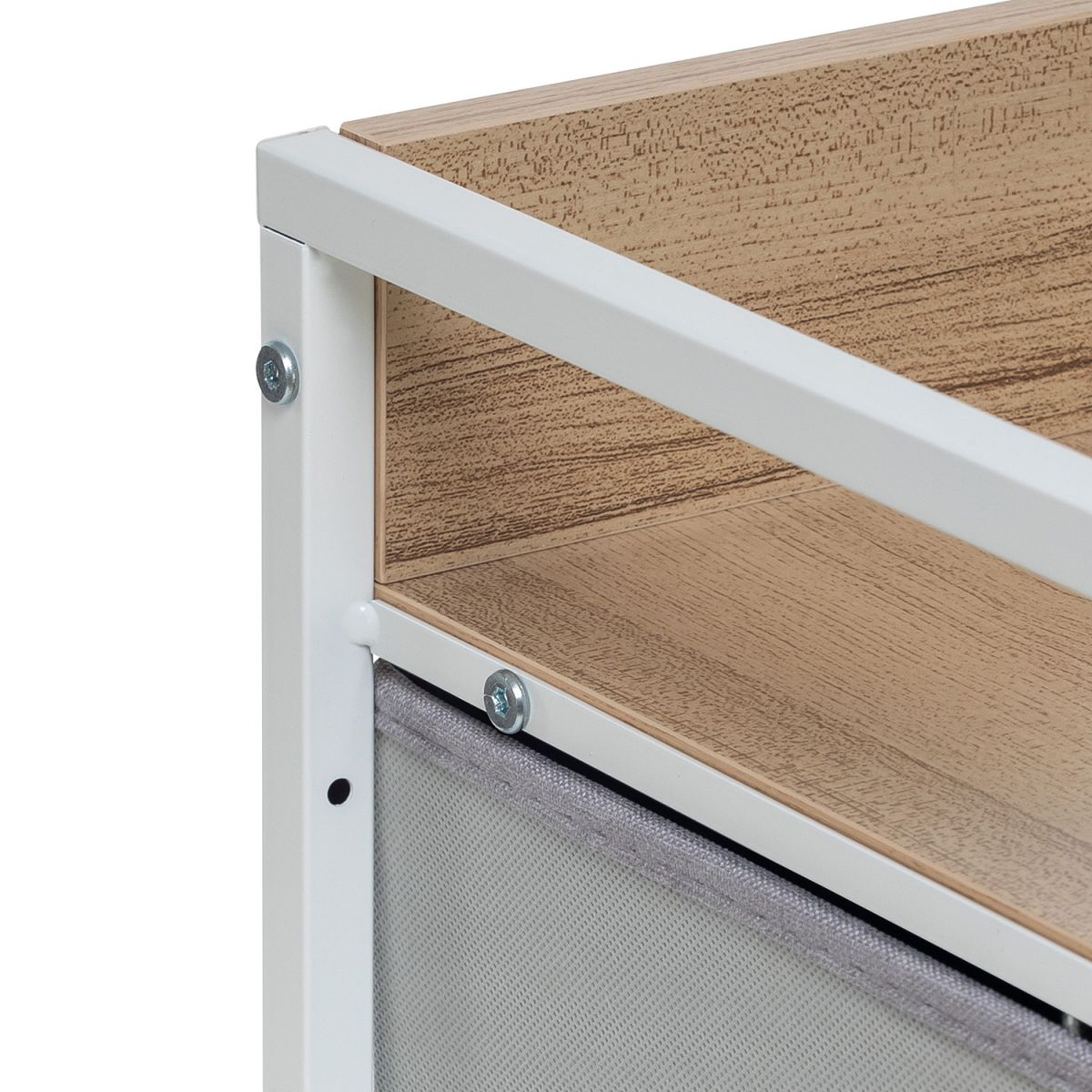 Комод Leset Ноа 4 ящ. узкий, Белый, Светло-серый Клён