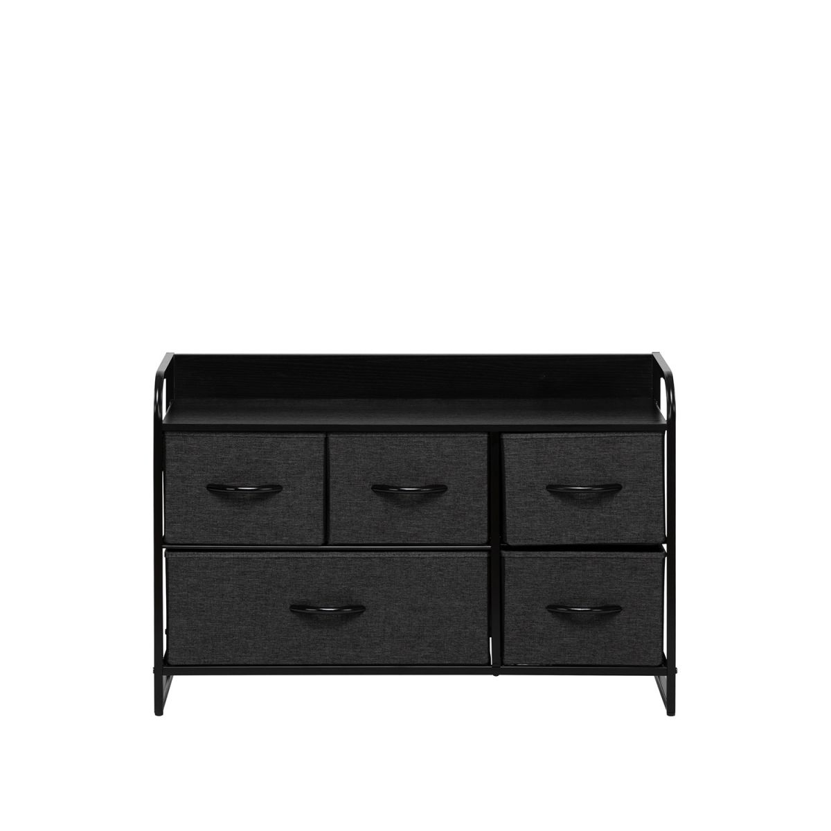 Комод Leset Ноа широкий, Чёрный, Тёмно-серый Чёрный матовый
