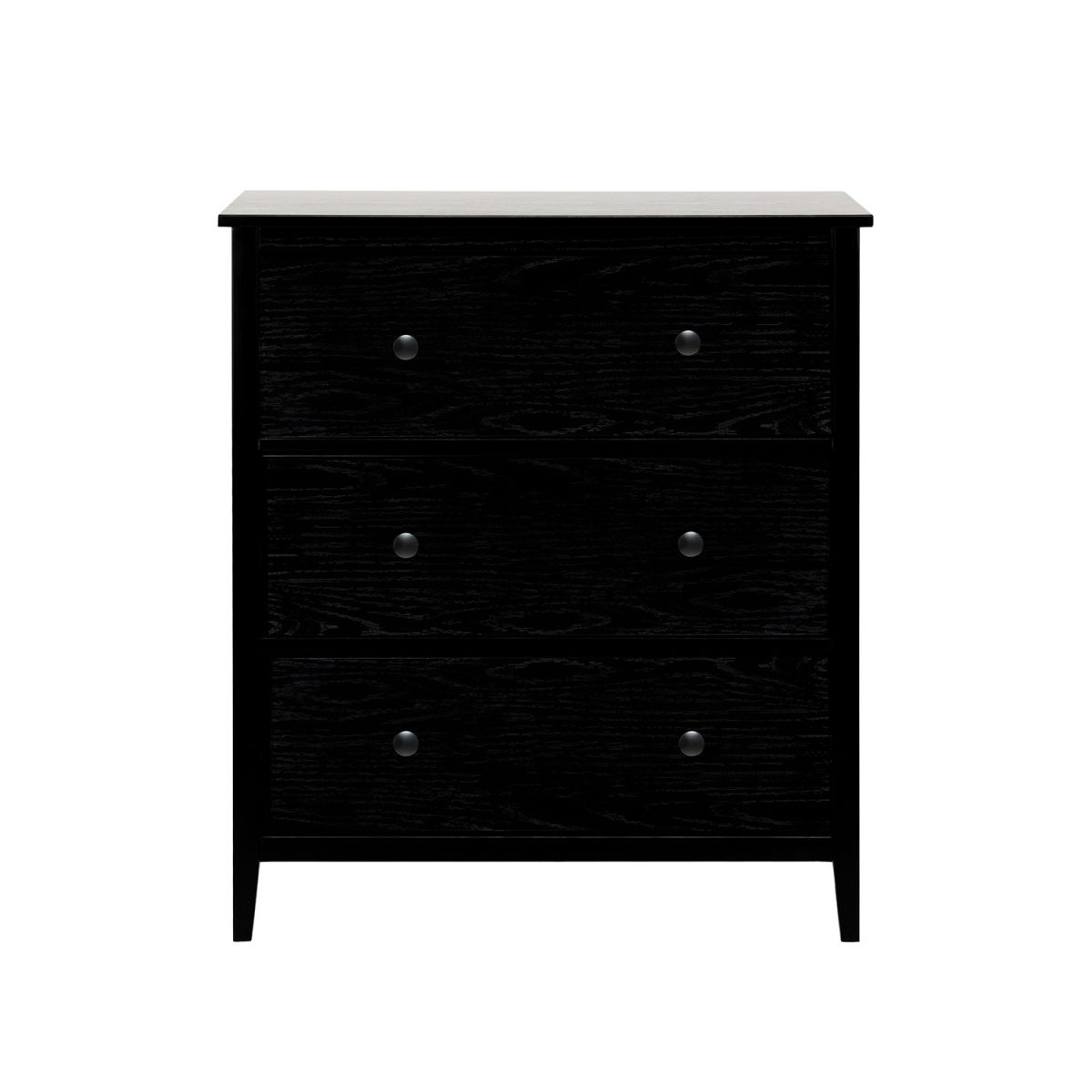 Комод Leset Токе 3 ящ., Чёрный