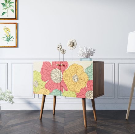 Комод на высоких ножках "Berber" малый принт 5