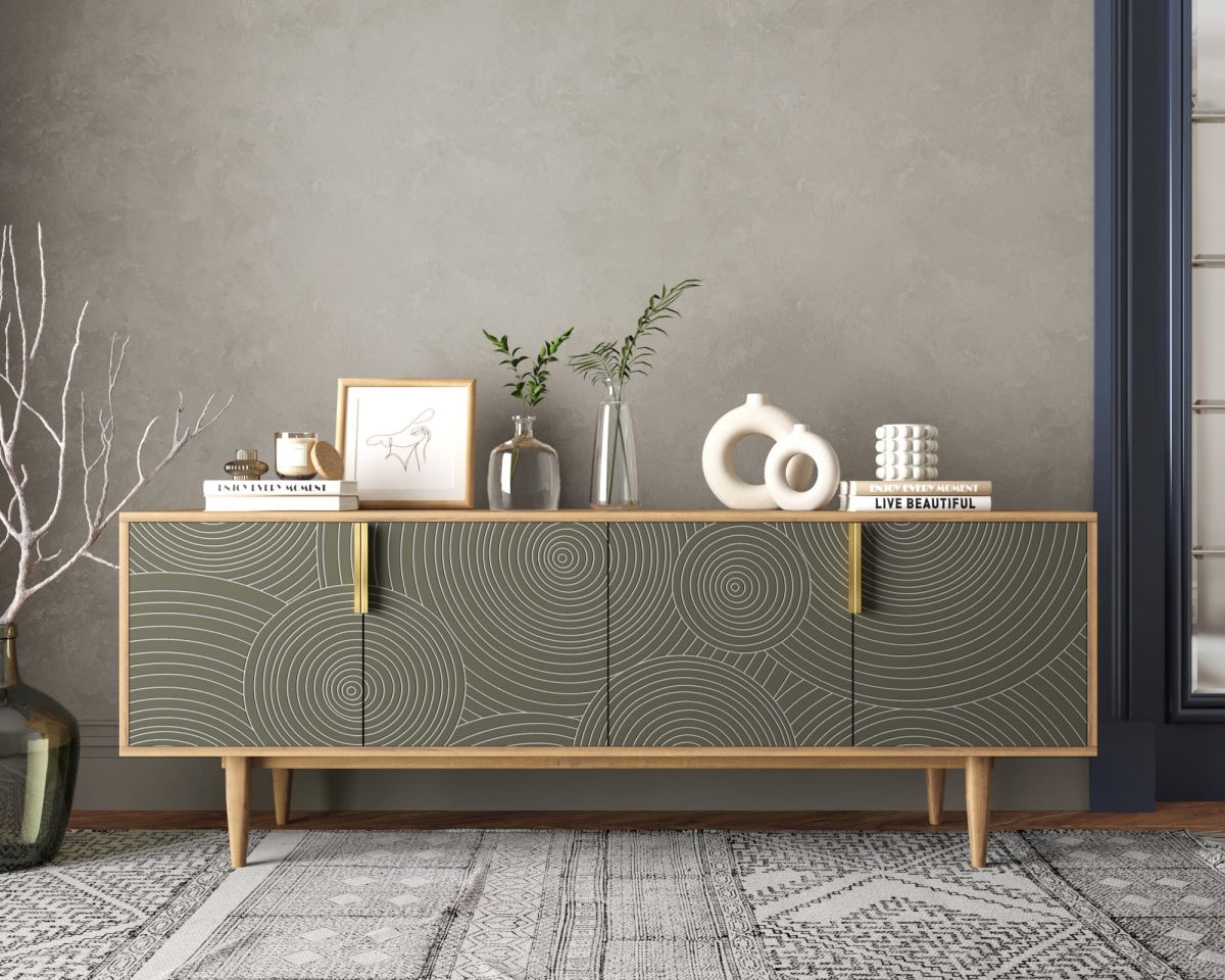 Комод под TV с четыремя дверками "Line" R21-darkgreen