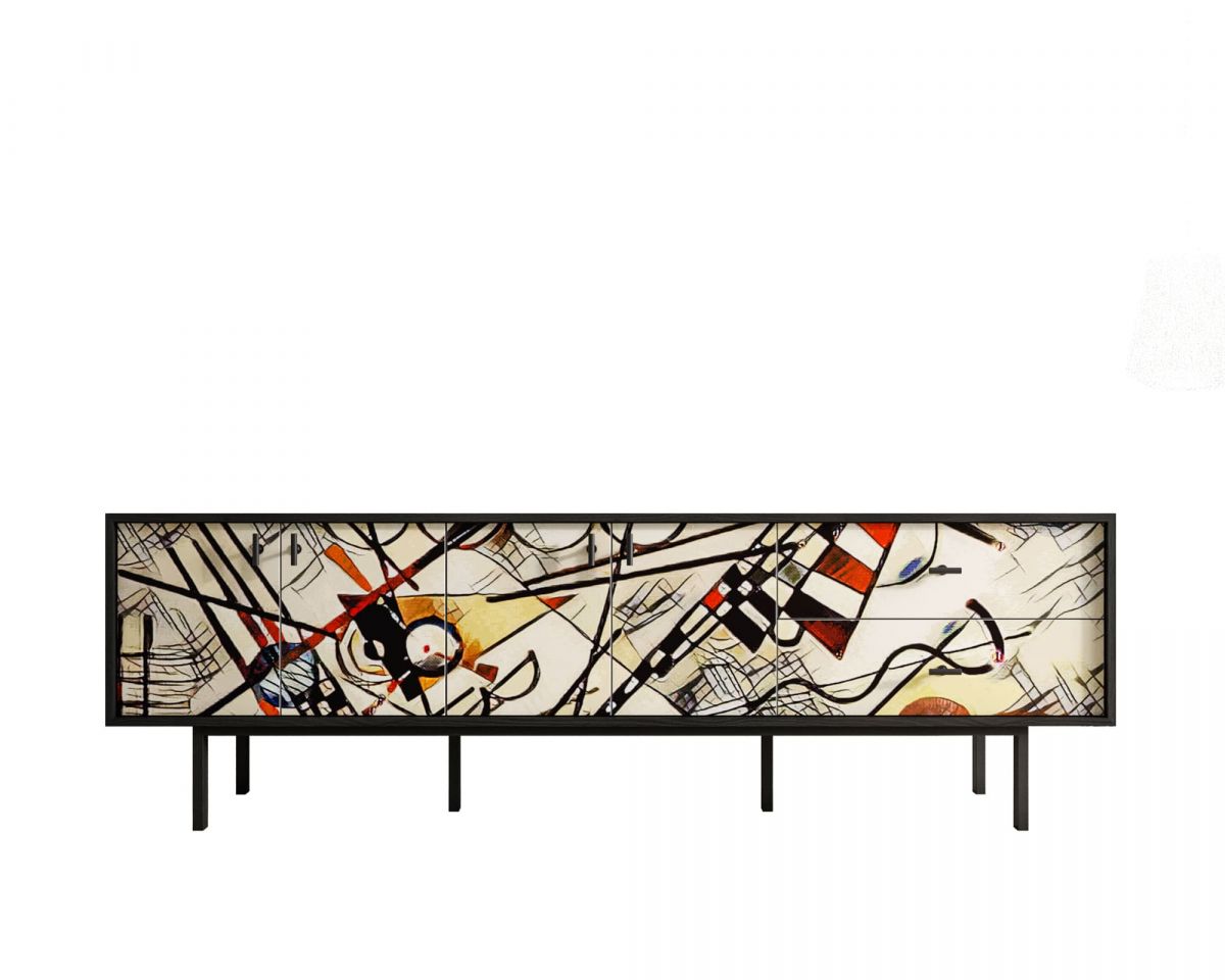 Комод с четырьмя дверками и двумя ящиками "Emerson" by Kandinsky арт EM04-Print_01