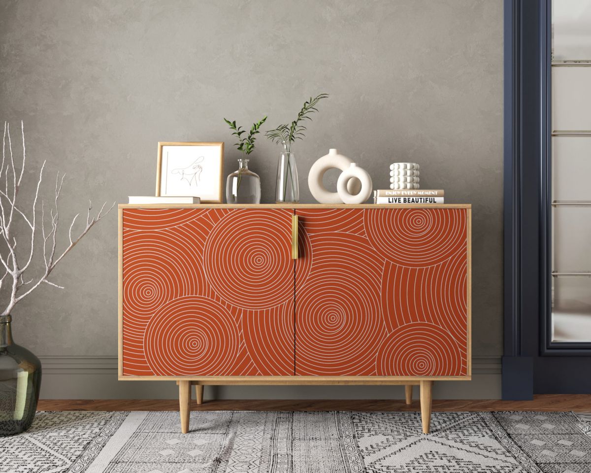 Комод с двумя дверками "Line" R18-red