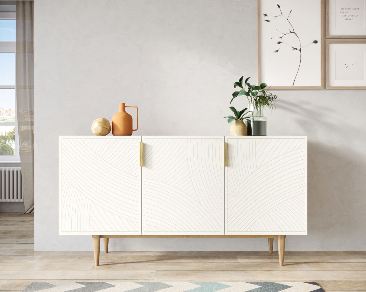 Комод с тремя дверками "Line" LN02-GR1-beige