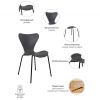 Комплект из 2-х стульев Seven Style серый с чёрными ножками - 7