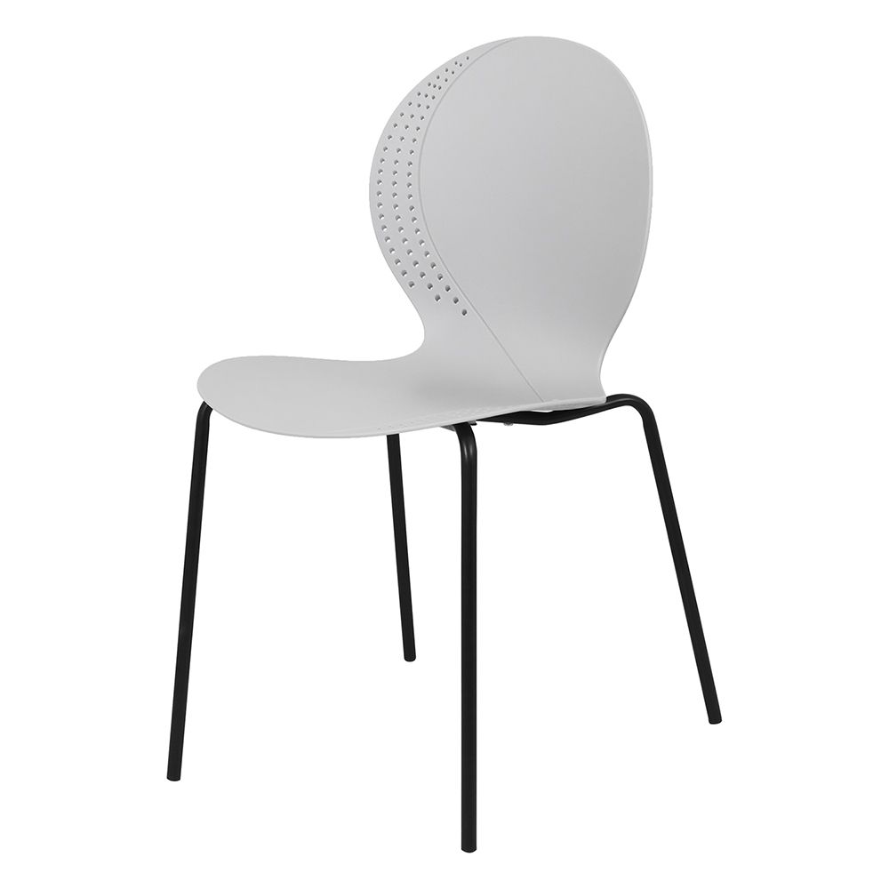 Комплект из 2-х стульев Wave серый с черными ножками