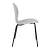 Комплект из 4-х стульев Wave серый с черными ножками - 4