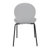 Комплект из 4-х стульев Wave серый с черными ножками - 5
