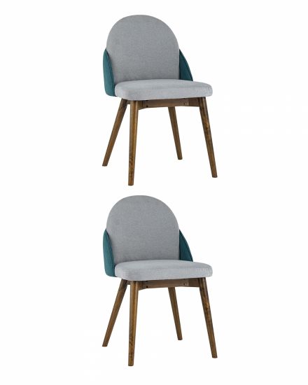 УТ000024034 | Комплект из двух стульев | HELGA светло-серый-бирюзовый обеденный