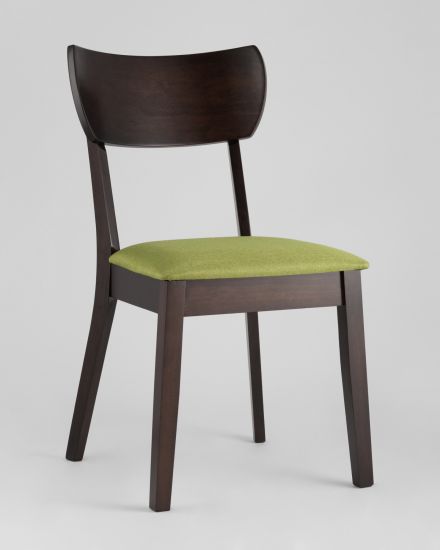 УТ000002044 | Комплект из двух стульев | TOMAS мягкое салатовое сиденье деревянный каркас из массива гевеи