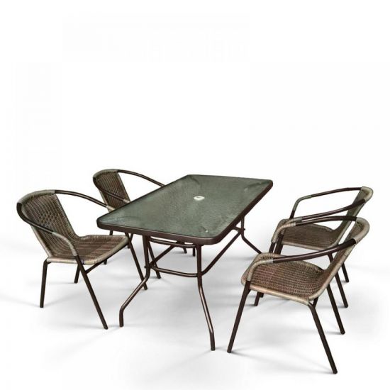 Комплект мебели Николь-3B CDC01-CDT016-120х70 Brown (4+1)