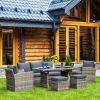 Комплект мебели ZOYA из искусственного ротанга (серый) - 2