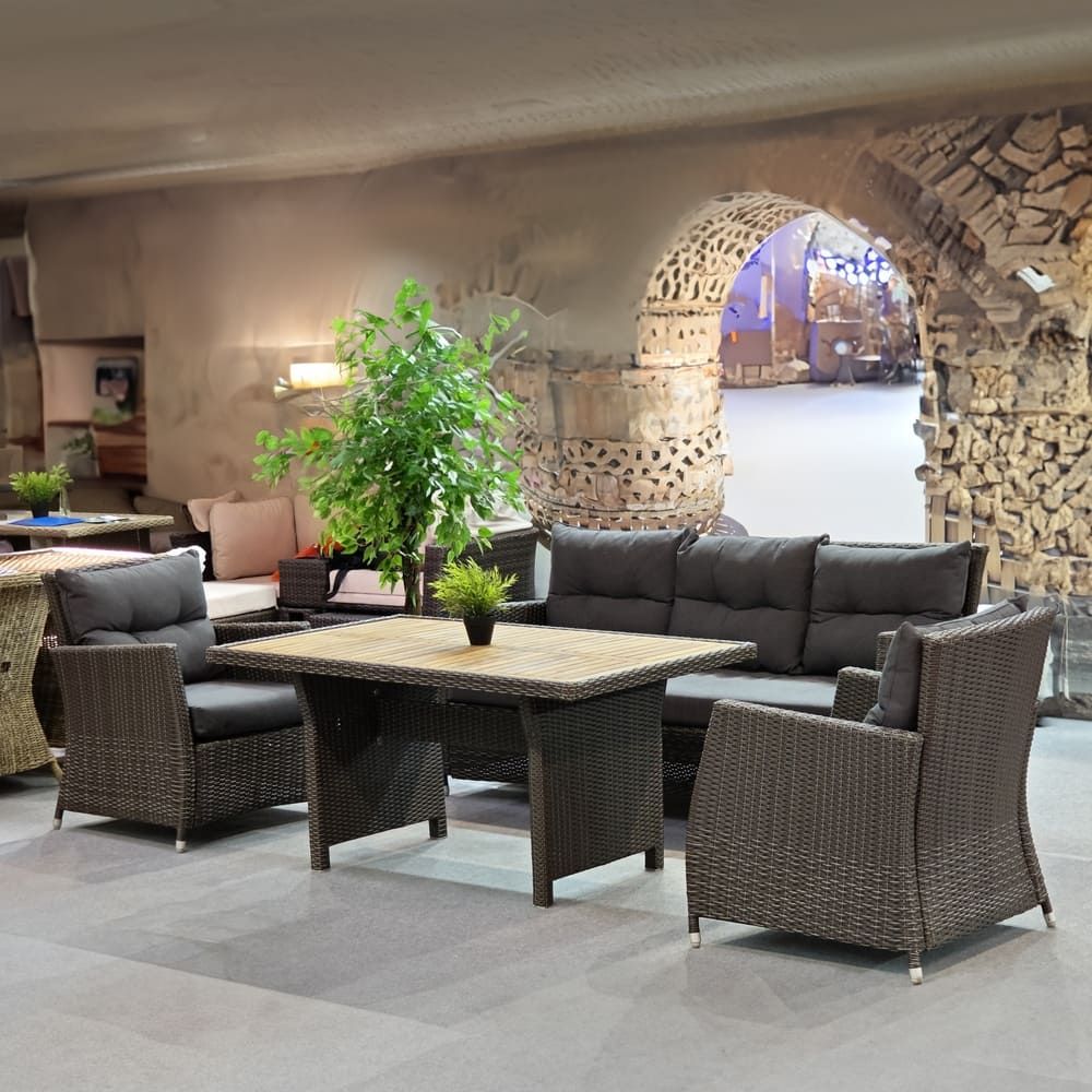 Комплект плетеной мебели AFM-308G Brown-Grey