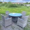 Комплект плетеной мебели AM-395C-T395 Grey 4Pcs (4+1) - 6