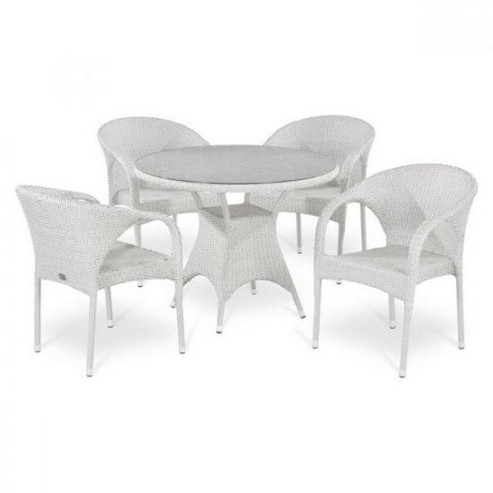 Комплект плетеной мебели T220CW-Y290W-W2 White 4Pcs