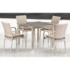Комплект плетеной мебели T257C-Y376C-W85 Latte (4+1) + подушки на стульях - 2