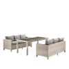 Комплект плетеной мебели T365-S65C-W85 Latte - 3