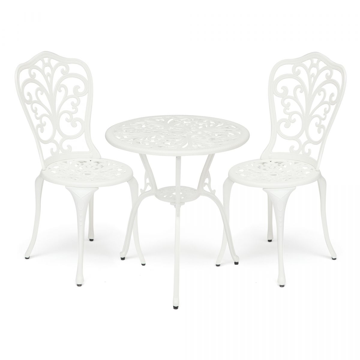 Комплект Secret De Maison Romance (стол +2 стула) алюминиевый сплав, D60-H67, 53х41х89см, butter whi