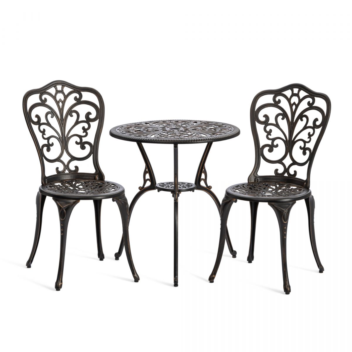 Комплект Secret De Maison Romance (стол +2 стула) алюминиевый сплав, D60-H67, 53х41х89см, бронза-bronze