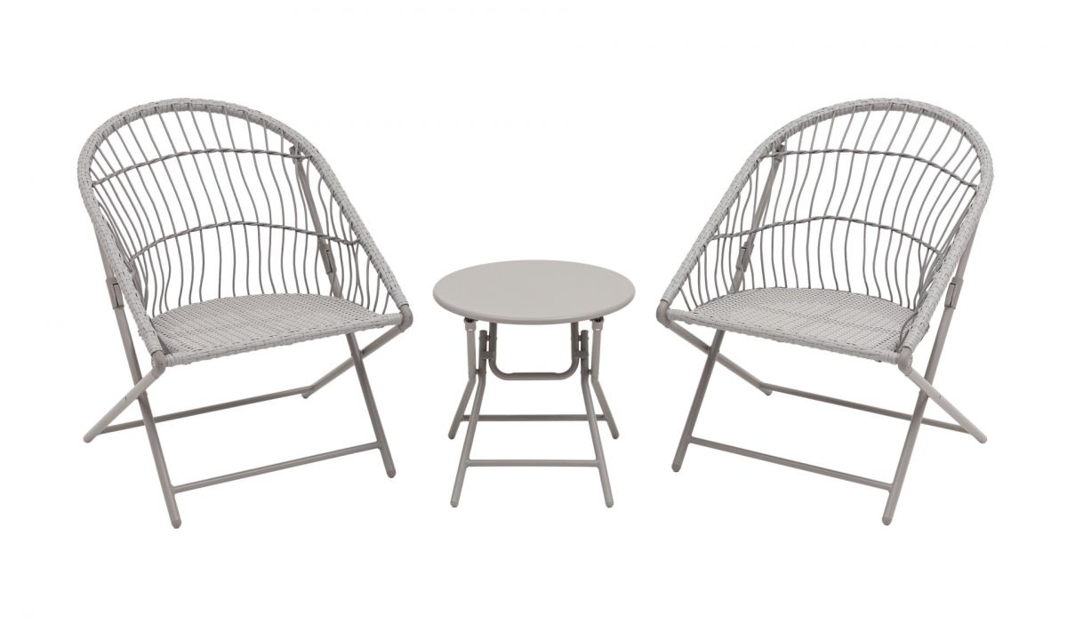 Комплект складной мебели для сада Soley светло-серый
