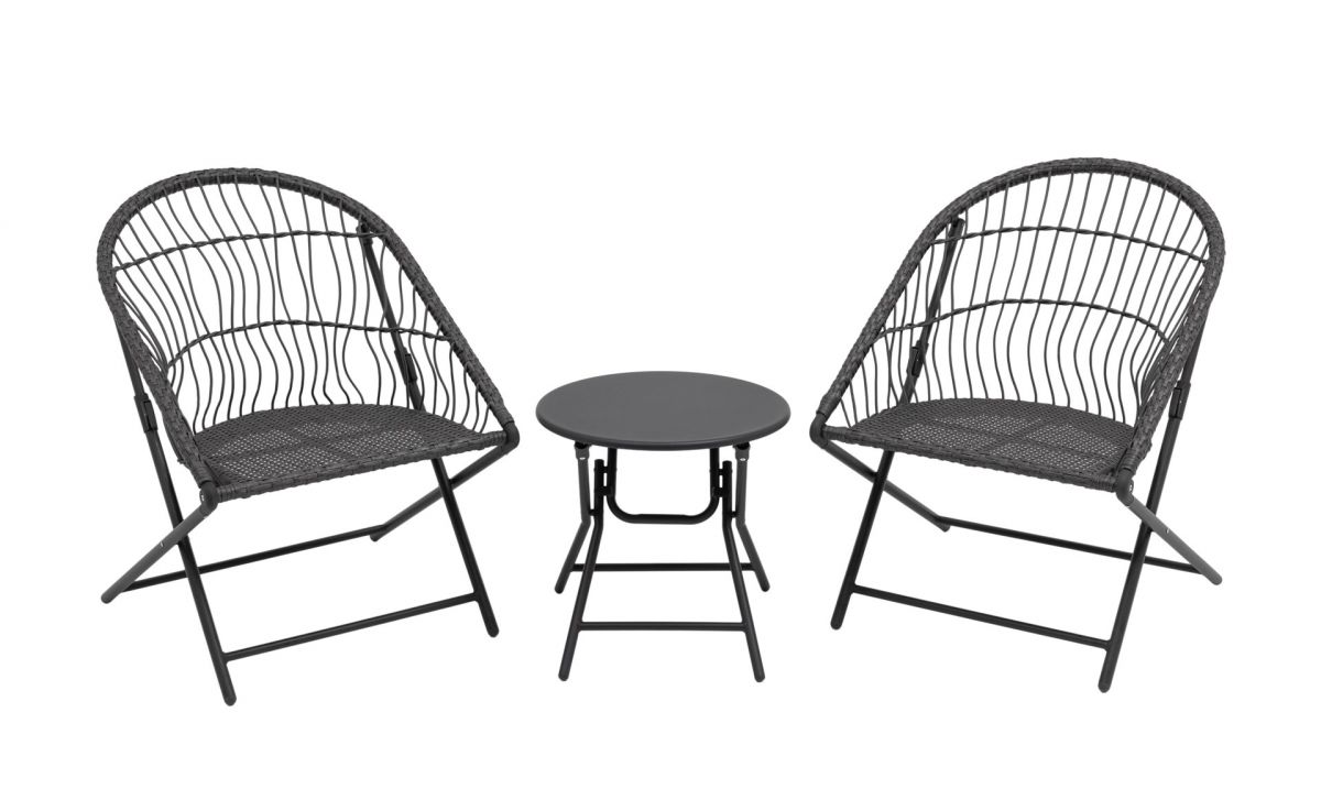 Комплект складной мебели для сада Soley тёмно-серый