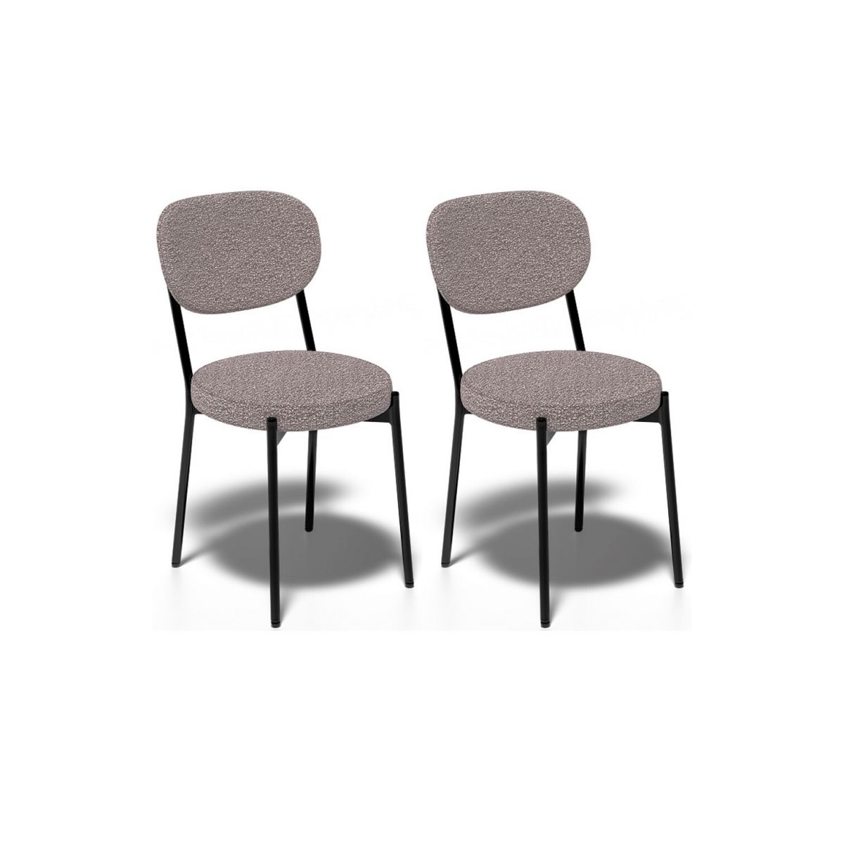 Комплект стульев 2шт KENNER 301SD черный-капучино микробукле