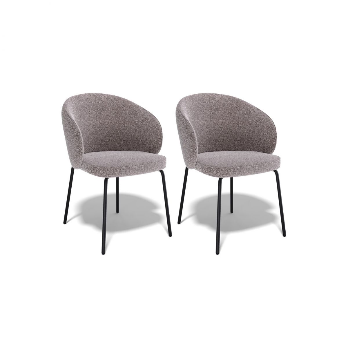 Комплект стульев 2шт KENNER 305SD черный-капучино микробукле