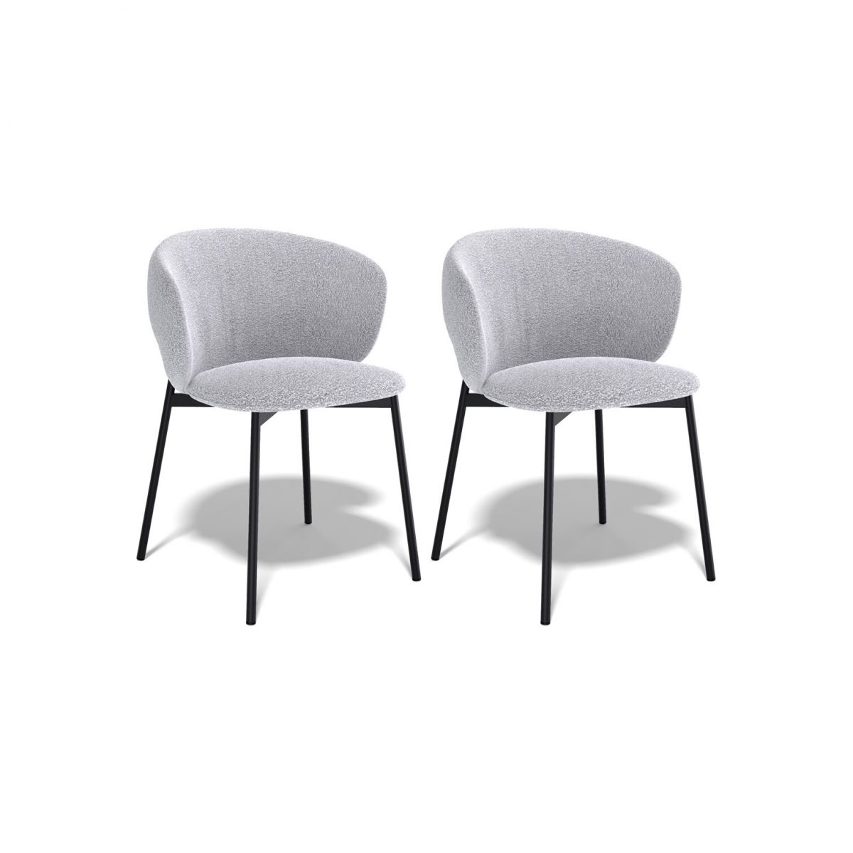 Комплект стульев 2шт KENNER 306SD черный-серебристый