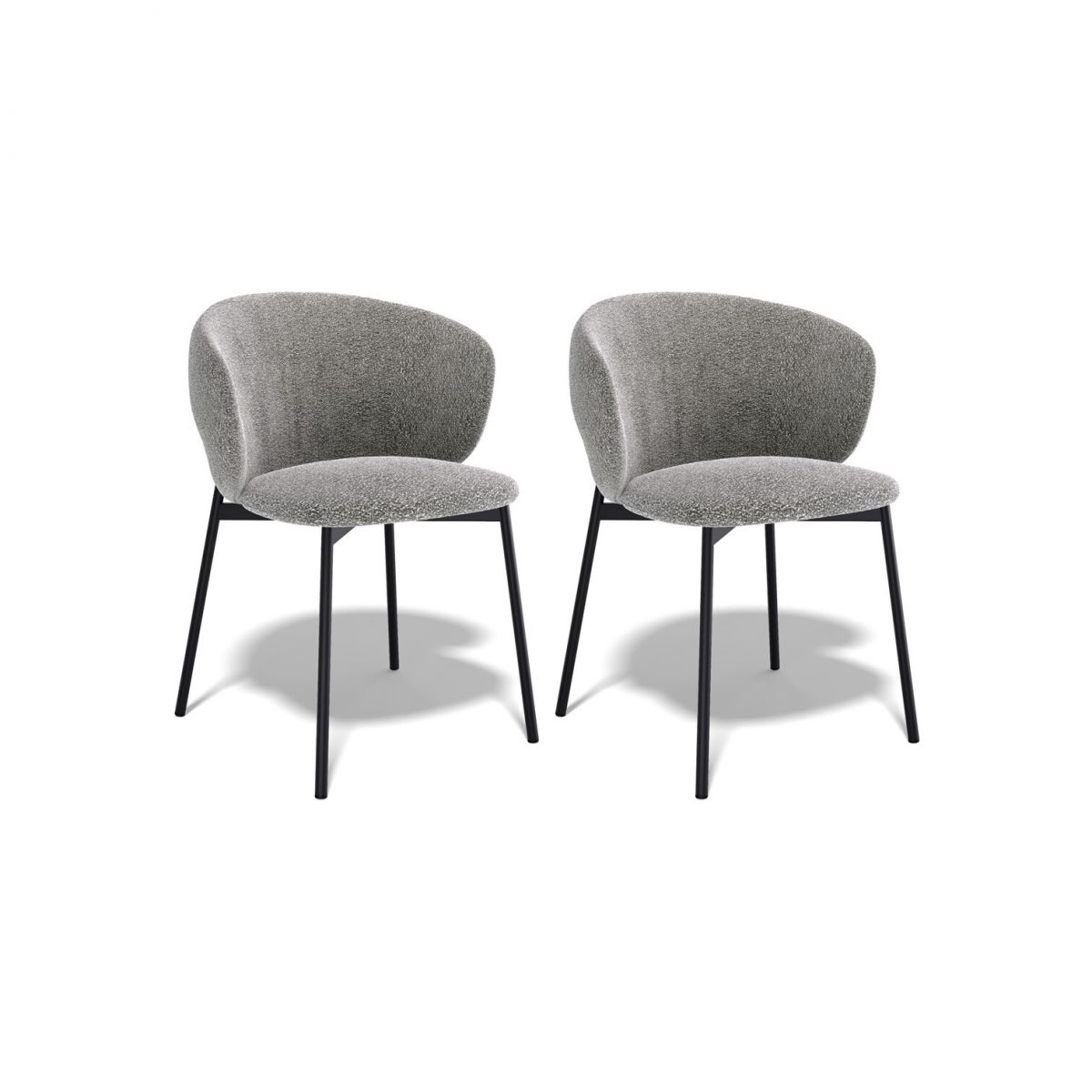 Комплект стульев 2шт KENNER 306SD черный-серый