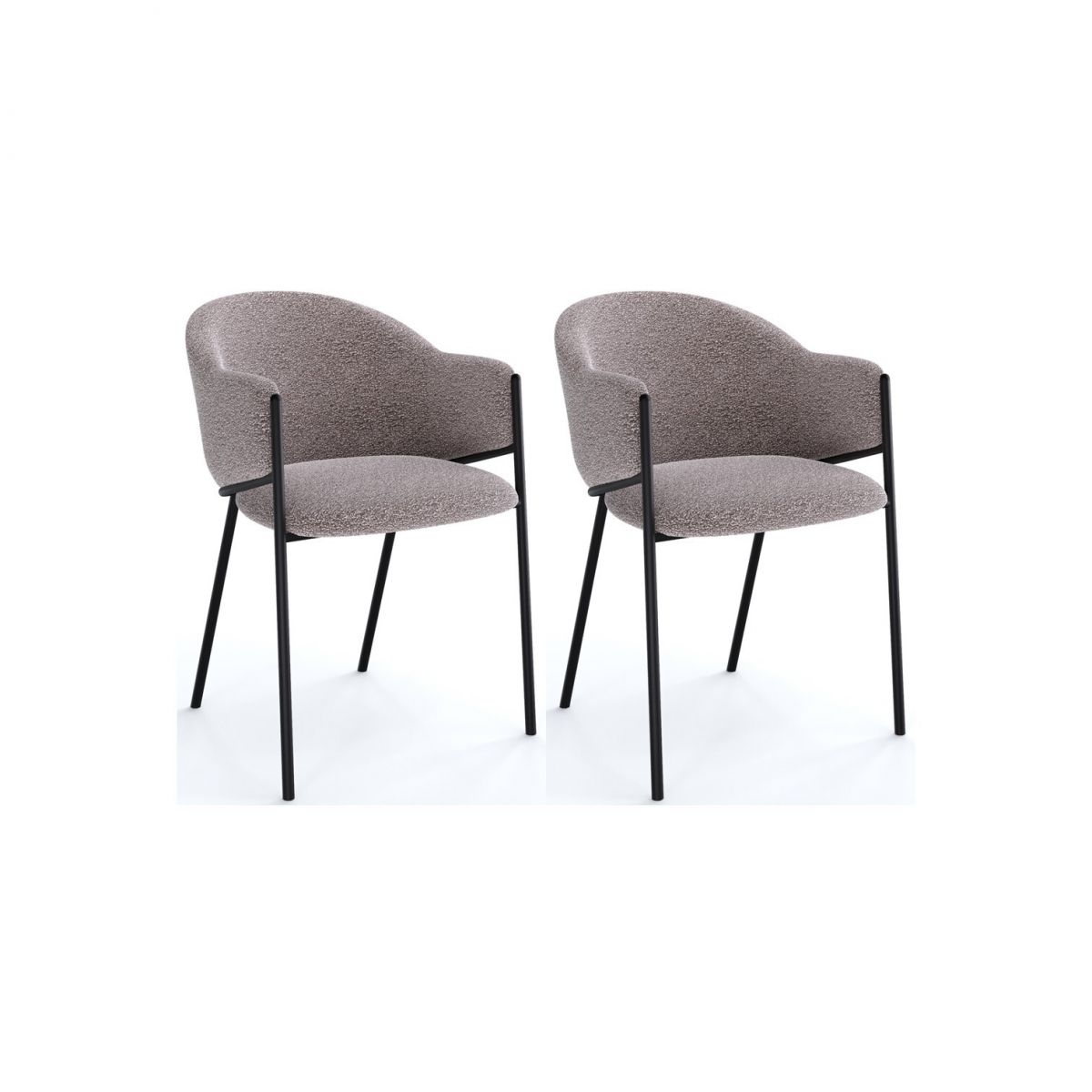 Комплект стульев 2шт KENNER 308SD черный-капучино