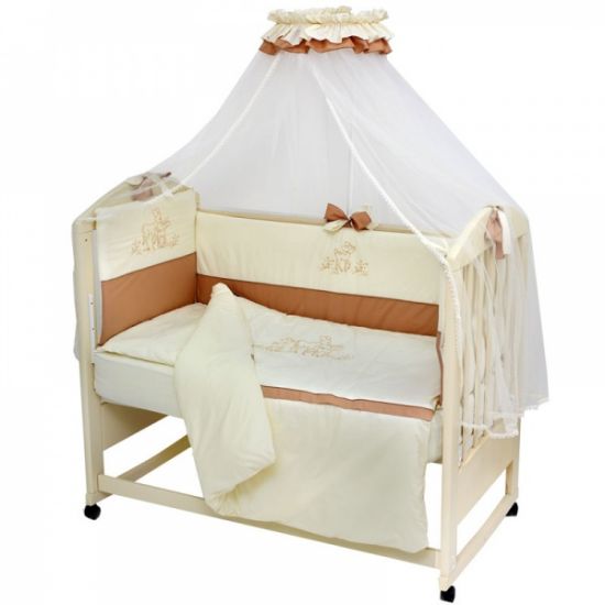 Комплект в детскую кроватку из 7 предметов "Бамбино" (стандарт)