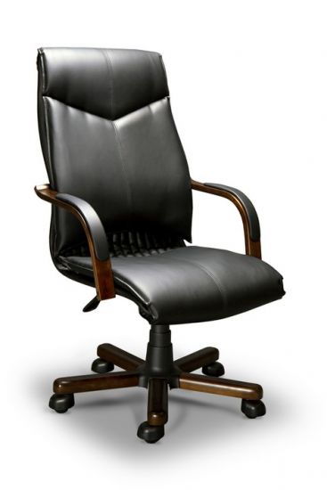 Компьютерное кресло Barbara-A LX(орех темный-экокожа Черный)