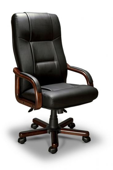 Компьютерное кресло Бонн-А LX (орех темный-экокожа Черный)