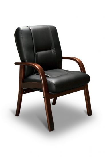 Компьютерное кресло Бонн-D LX (орех темный-экокожа Черный)