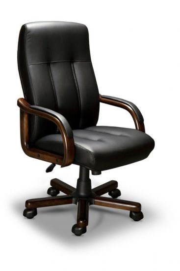 Компьютерное кресло Forum-A LX (орех темный-экокожа Черный)