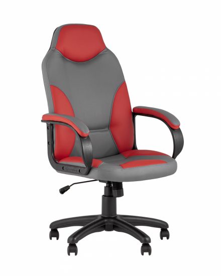 УТ000025615 | Компьютерное кресло | игровое Кронос экокожа серый-красный крестовина пластик