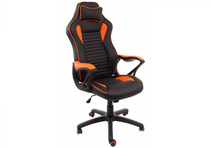 1876 Компьютерное кресло Leon оранжевое - черное