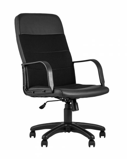 УТ000025373 | Компьютерное кресло | офисное Чарли обивка экокожа ткань черный крестовина нейлон