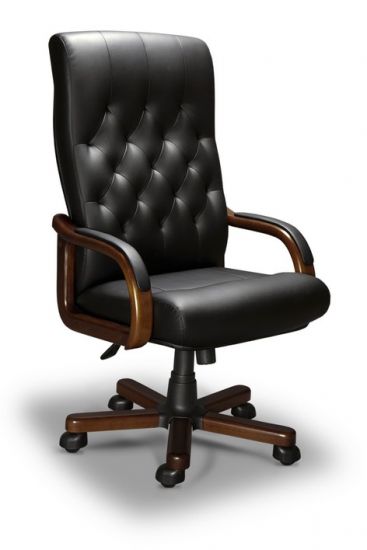 Компьютерное кресло Oxford-A LX (орех темный-экокожа Черный)